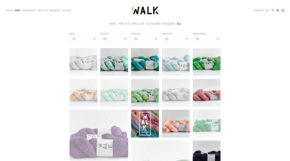 View of the shop in a cleared-up raster and with selected highlighted products