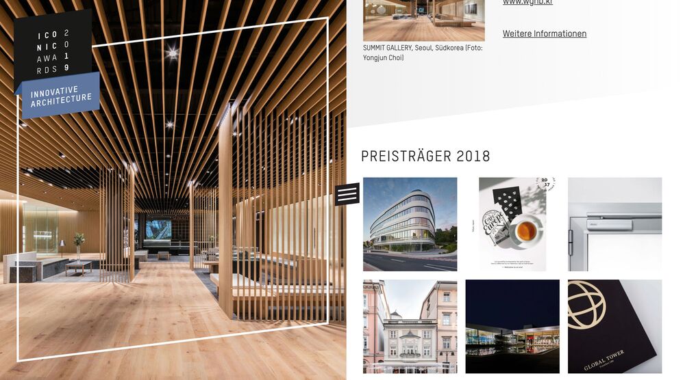 INNOVATIVE ARCHITECTURE - Website-view of the winners of 2018