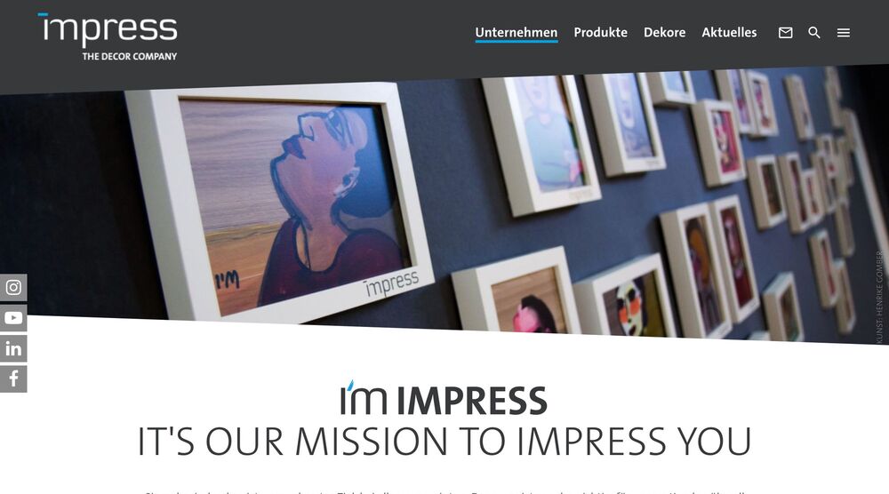 A subpage of the website