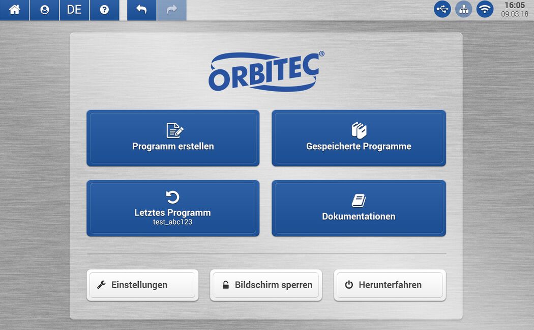 Selection of various actions, e.g. start a new program